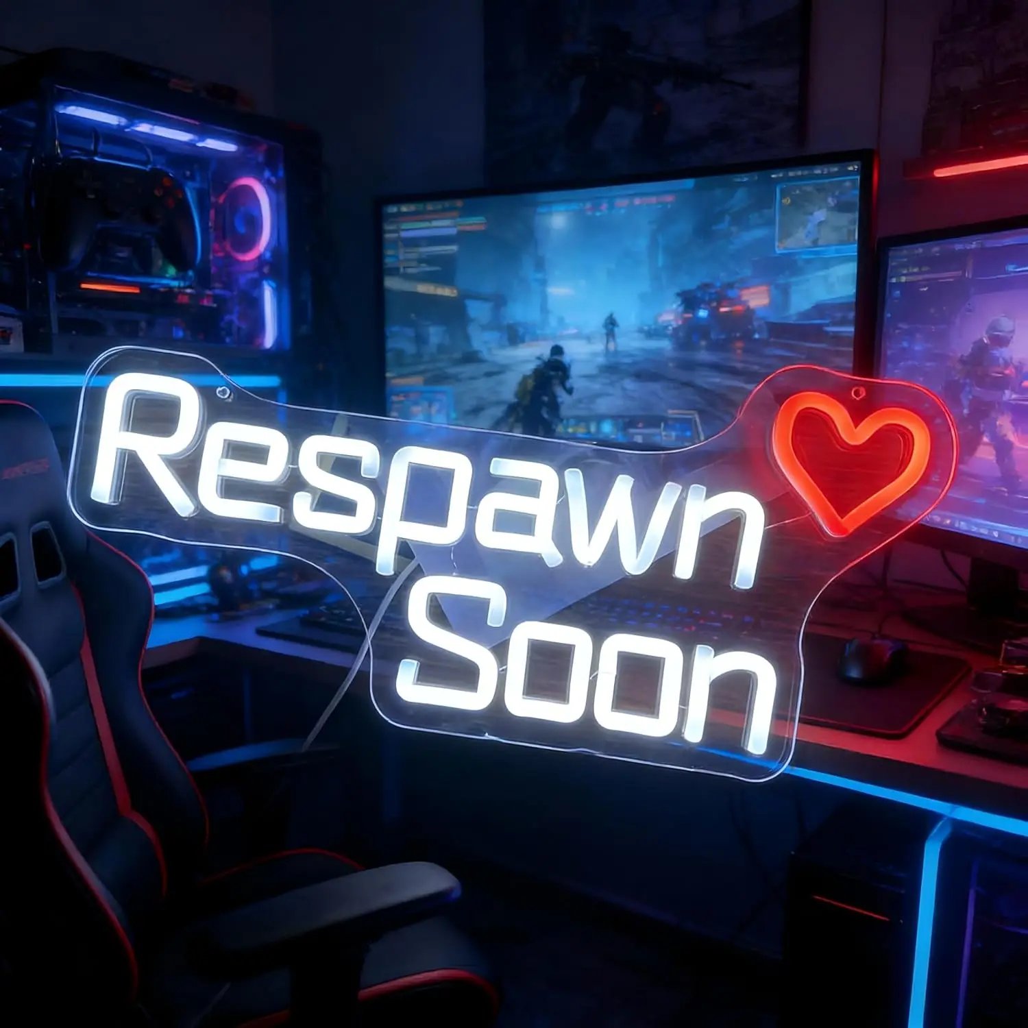 

Respawn Soon Gamer Neon Sign USB LED Neon Light for Bar Gaming Room Club Party Bedroom Decoration neon personnalisé Gift