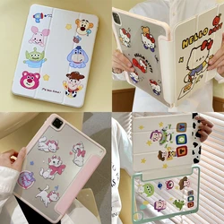 PU + akrylowa okładka dla iPad Air 5 4 3 10.9 10.5 Pro 11 2022 2021 10.2 7 8 9 10 Gen 9.7 5 6. Mini6 Case Kitty Toy Story