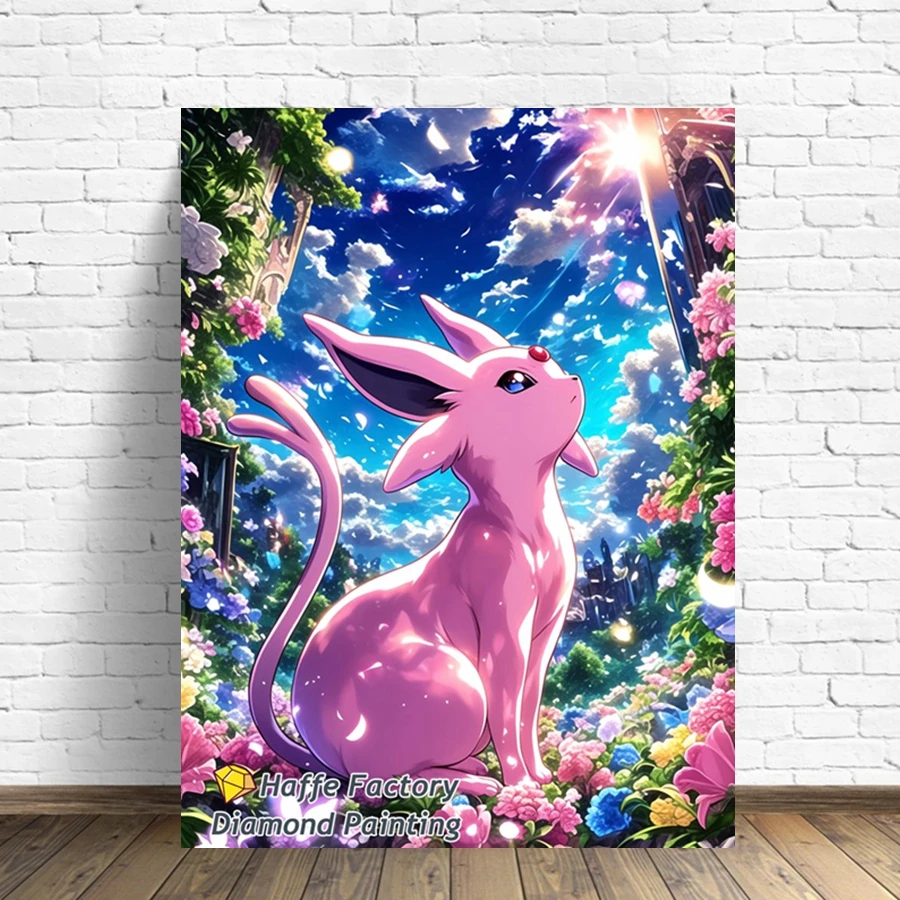 الخيال أرض الخيال البوكيمون الكرتون الماس اللوحة الفن لطيف بيكاتشو Eevee Charizard عبر غرزة نمط فسيفساء ديكور المنزل هدية
