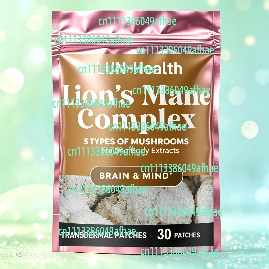 30 Patches Lion's Mane Mushroom Transdermal Patches With Reishi, Chaga , Maitake Shiitake For Brain , Memory Support