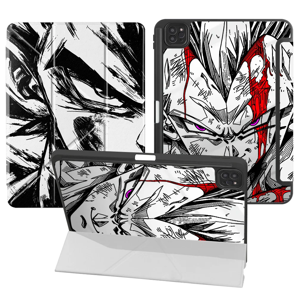 With Pen Slot Cover Tablet Case For iPad 10th Gen Mini 7 6 5 Air 8 M2 M3 3 12th 11th Pro M4 13 2025 2026 9th Japan Dragon Balls