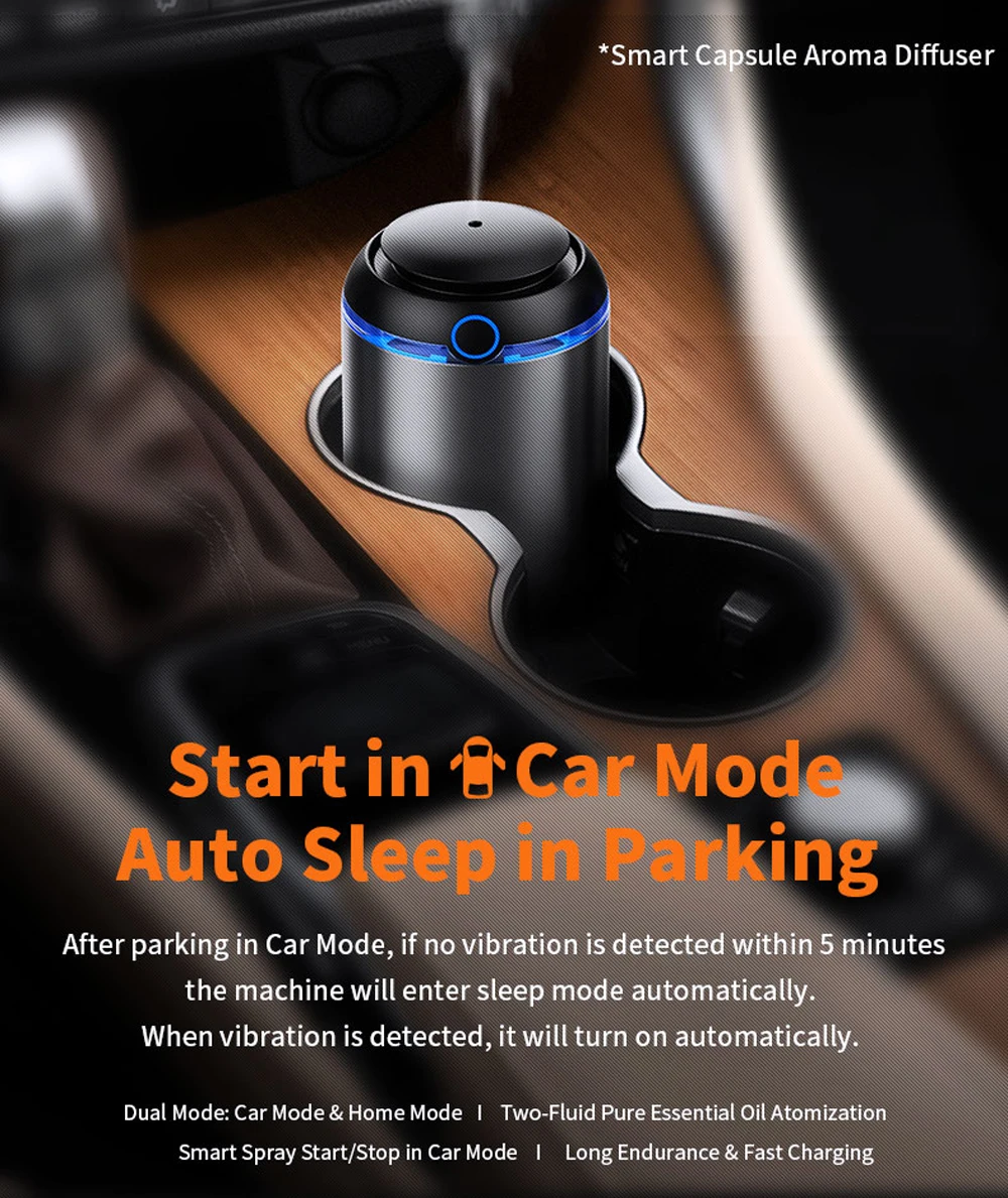 Auto Lufterfrischer AI Smart Aroma Diffusor Ätherisches Öl Raumduft USB Lade Geruch Verteiler Aromatherapie Maschine – Detail 3