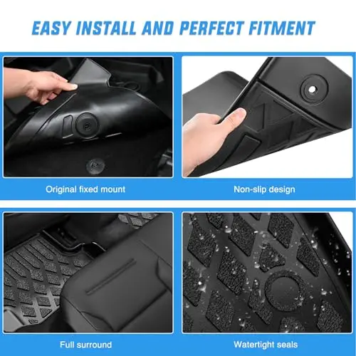 

Custom Tpe All-Weather Floor Liners For 2013–2016 Chevrolet Malibu Limited — Heavy Duty, Full Surround Fit With Non-Slip Grip