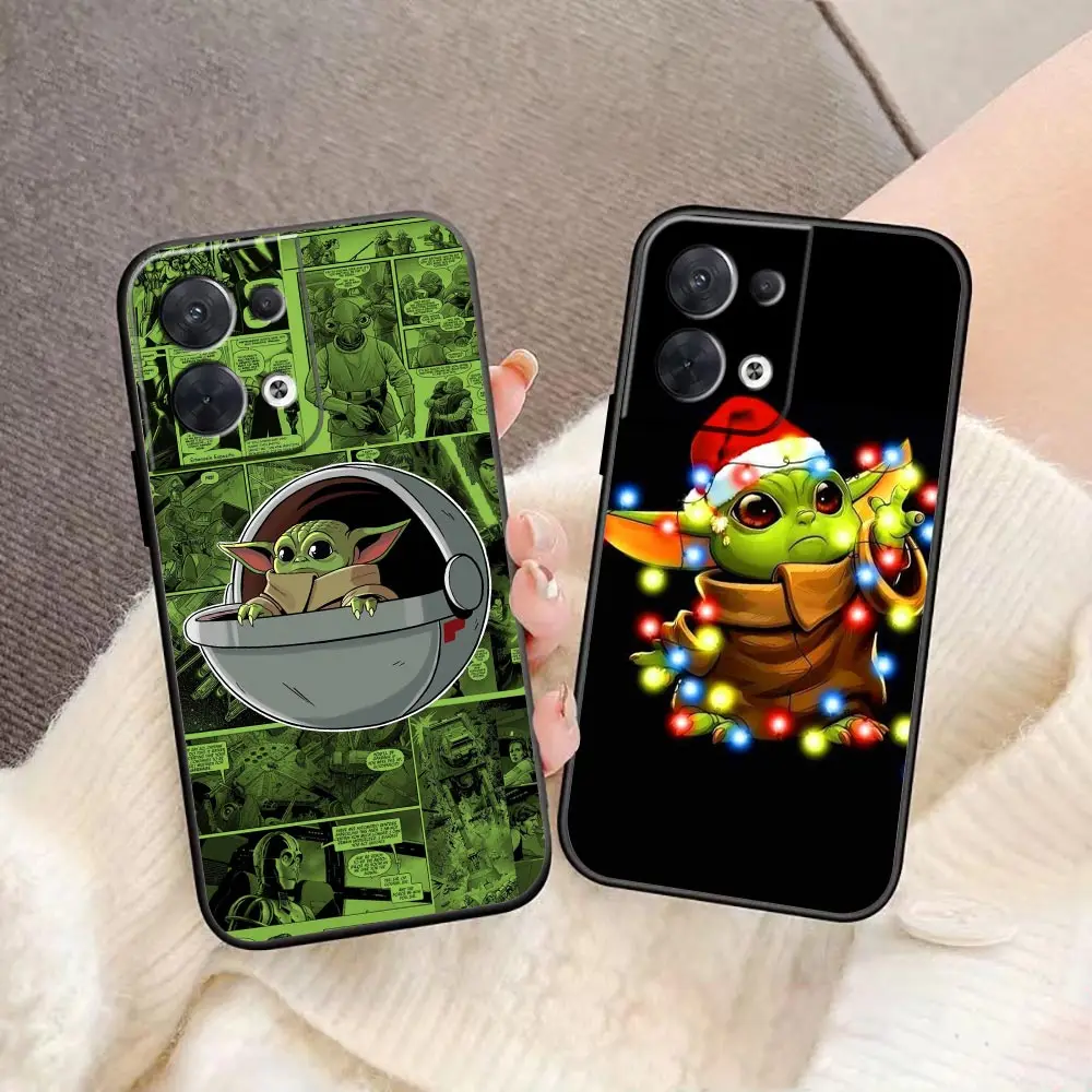 Cute Baby Y-Yoda Cartoon Phone Funda Coque Case For OPPO FIND X5 X3 X6 RENO 10 8 7 7Z 2Z 6 6Z 5 4 Lite Pro Plus Case Shell Cover