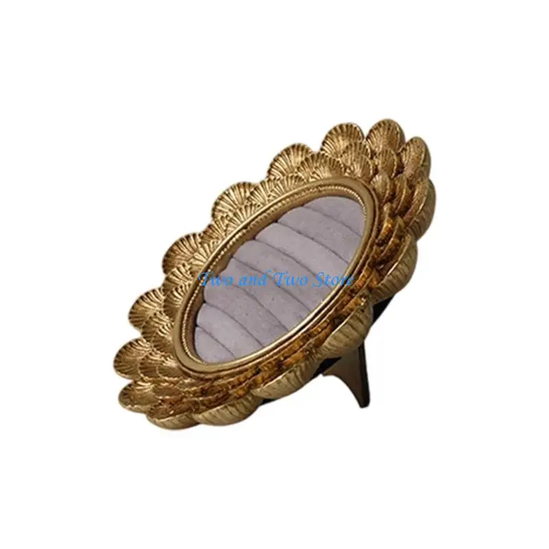 HX6F Jewelry Holder Tray with Slotted Ring Interior for Boutique Display