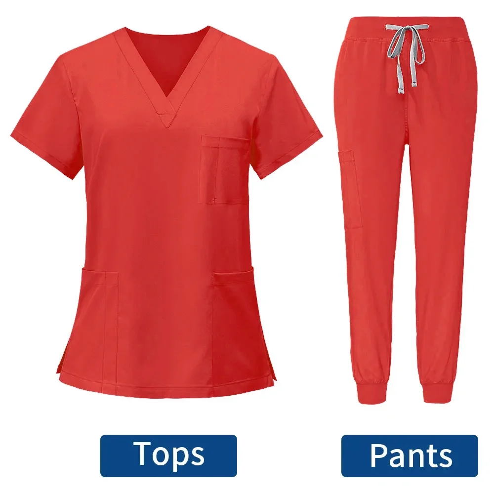 Hete Verkoop Anti Rimpel Wasbare Zachte Stof Verpleegstersuniform Medische Vrouwen Jogger Scrubs Sets Paar