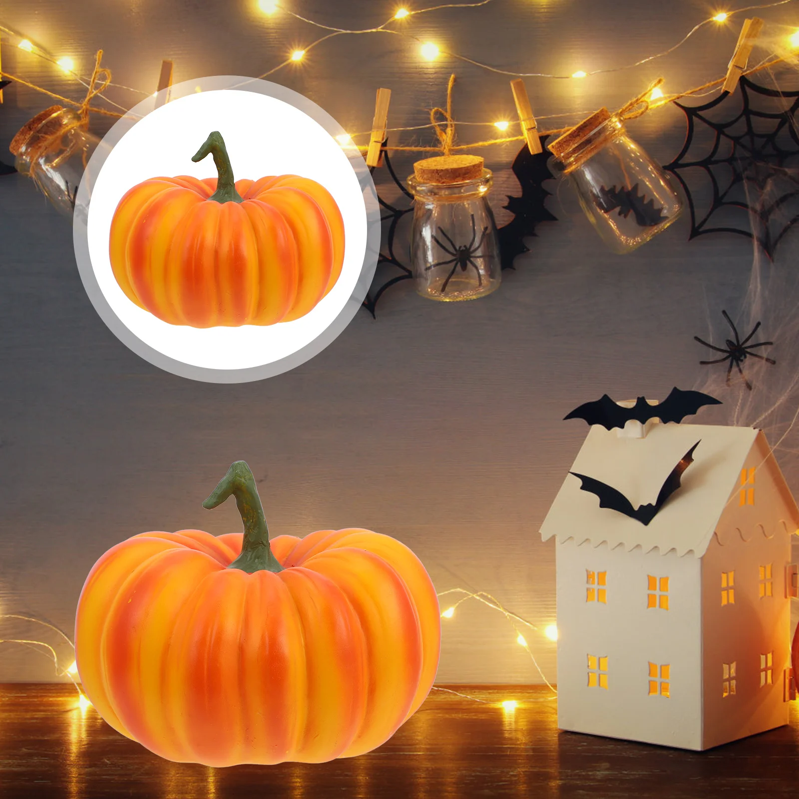 

Decorative Artificial Pumpkins Fall Photo Shoot Props Harvest Festival Home Decor Bag Filler Collection Item Resin Fall Pumpkin