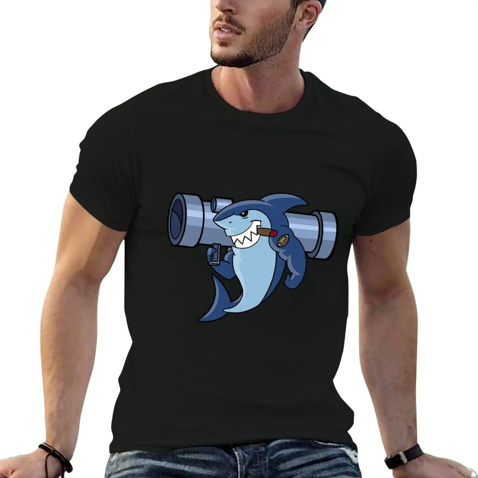 

Bazooka Sharks T-Shirt cotton t shirts man 100% g man t shirts for men t shirts for man cotton T-shirt