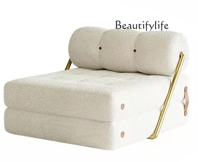 Cream Wind Taji Sofa Folding Single Lazy Sofa Taji Tofu Block Module Fabric Sofa