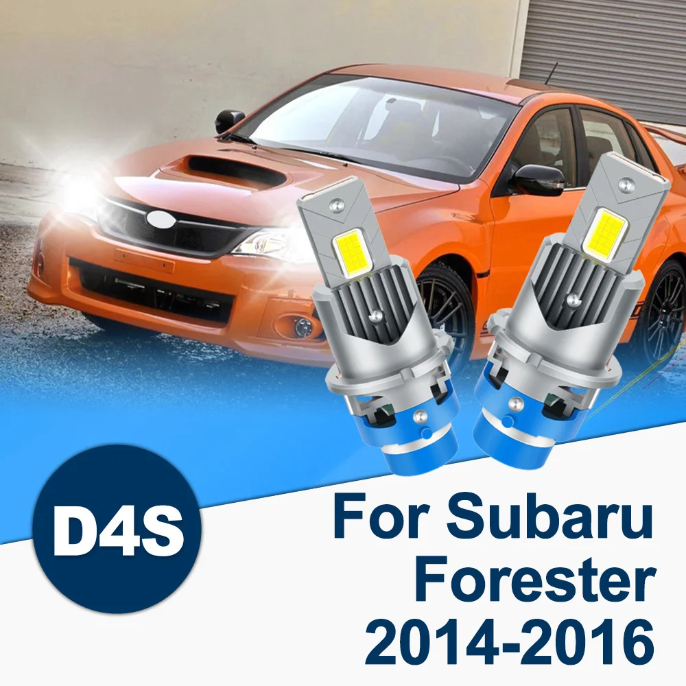 

For Subaru Forester 2014-2016 D4S D4R LED Headlights High Low Beam Light Conversion Extremely White 6000K 1:1 size Replacement B