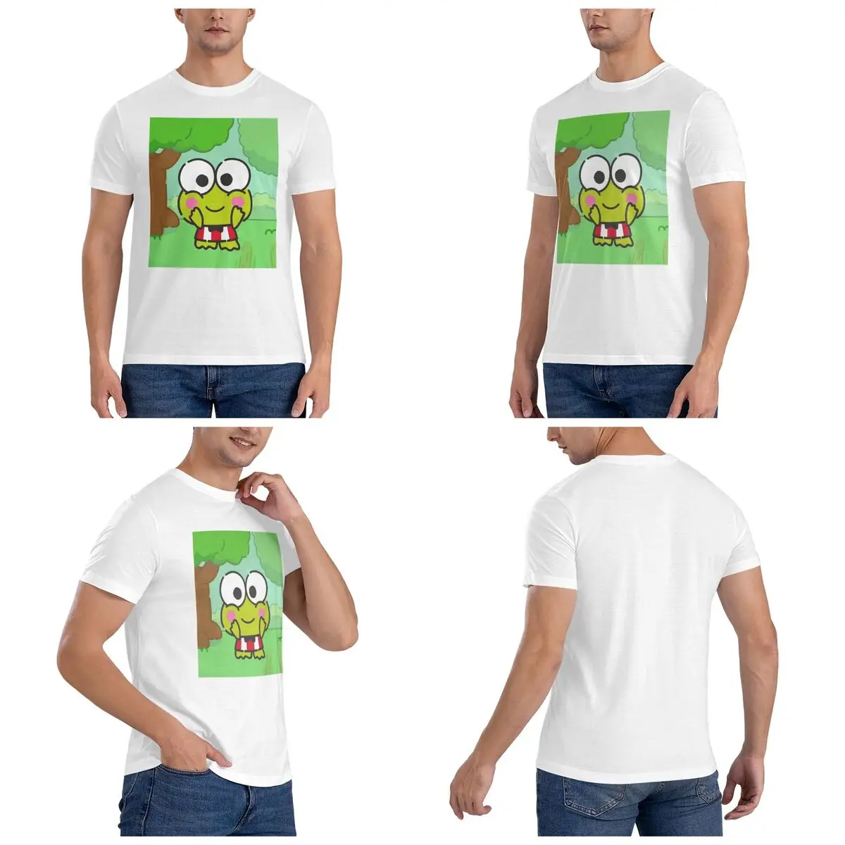 Kero Kero Keroppi T-Shirt for Men Cotton Plus Size T Shirts Men's Short Sleeve O-Neck Summer Clothes Tops S-6XL