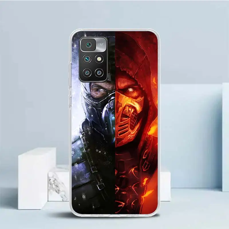 Mortal Kombat Soft Cover for Redmi 12 12C 10 10A 10C 9 9A 9C 9T Print Phone Case 8 8A 7 7A K20 6 Pro 6A S2 K40 Pattern Coque