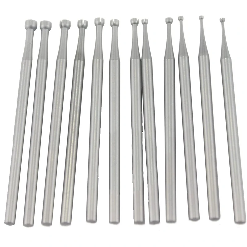 12 Pcs Open Mouth Cup Burr - 3/32In Shank Open Mouth Cup Shape Wire Rounder Bits Jewelry Setting Lapidary Making Bits