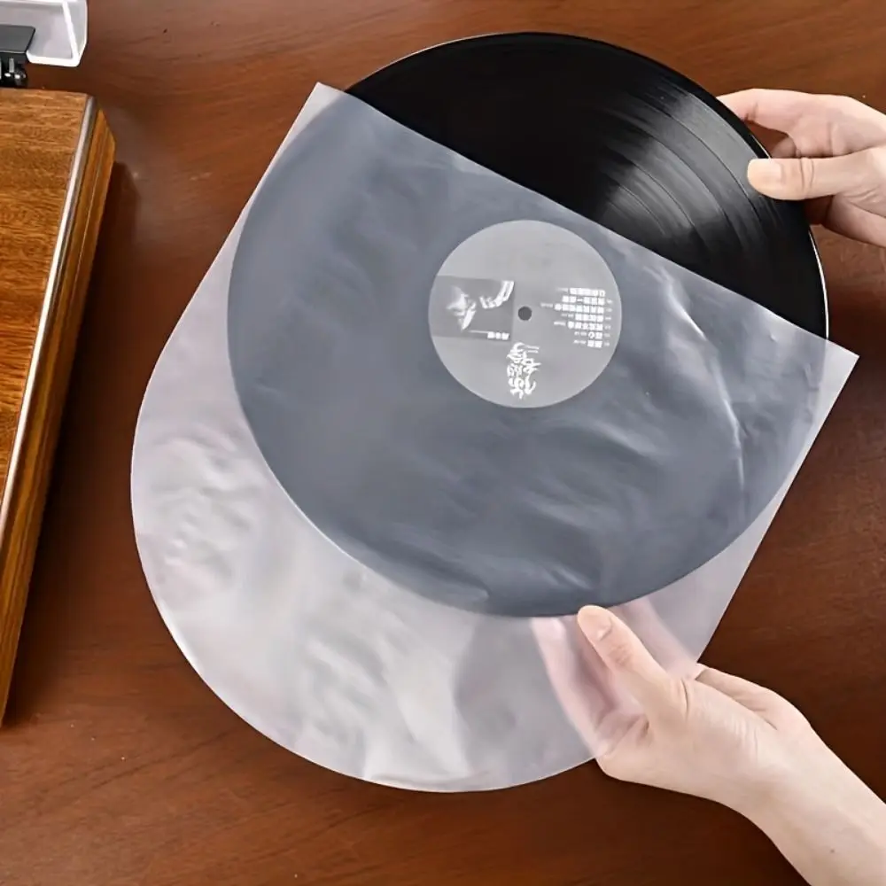 

50Pcs 12" Clear Record Protecter Anti-Static Plastic Bags Anti-static Record Sleeves Arc Dustproof Record Protector Bags