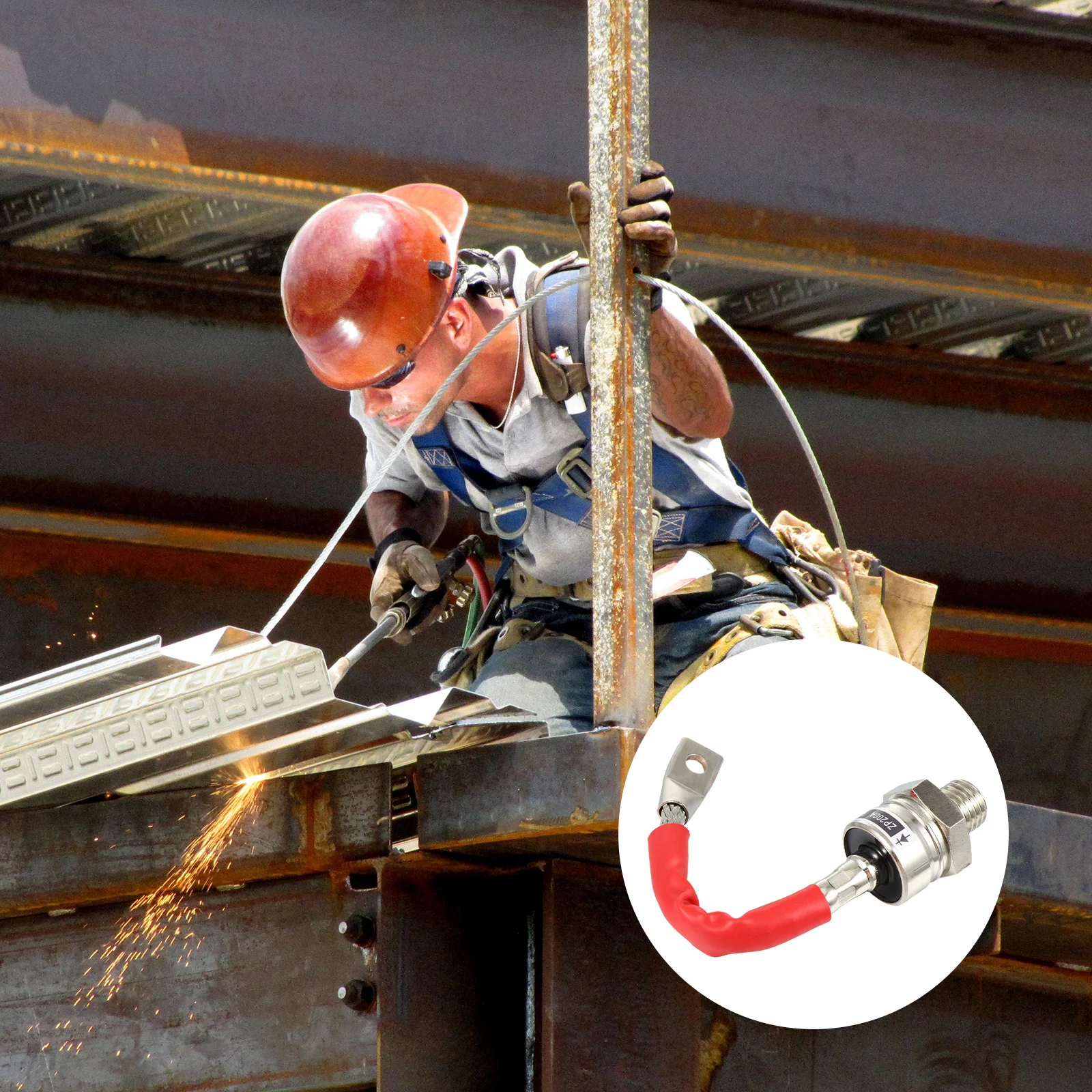 

1pc Rectifier Diode Spiral Diode For Welding Equipment Accessories Durable Flame Retardant Portable Electrical Connection Tool