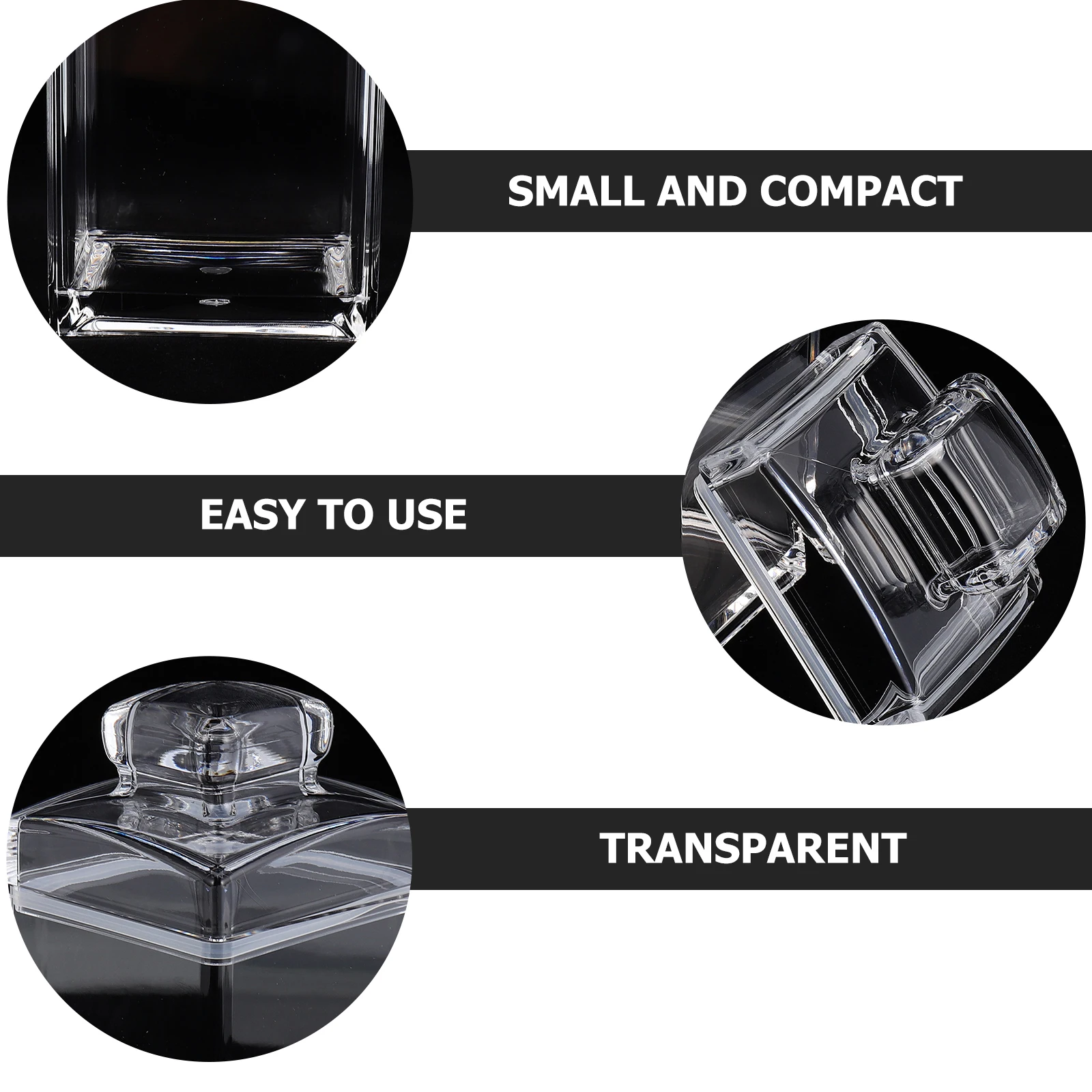 

1pc Sealed Jar Acrylic Food Storage Container Transparent Moisture Proof Spice Box Kitchen Organizer Square Can