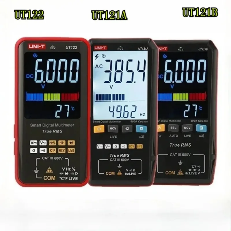 

UNI-T Smart Digital Multimeter UT121A UT121B UT122 AC DC Voltage Tester Multimeter True RMS Digital Capacimeter Frequency Meter