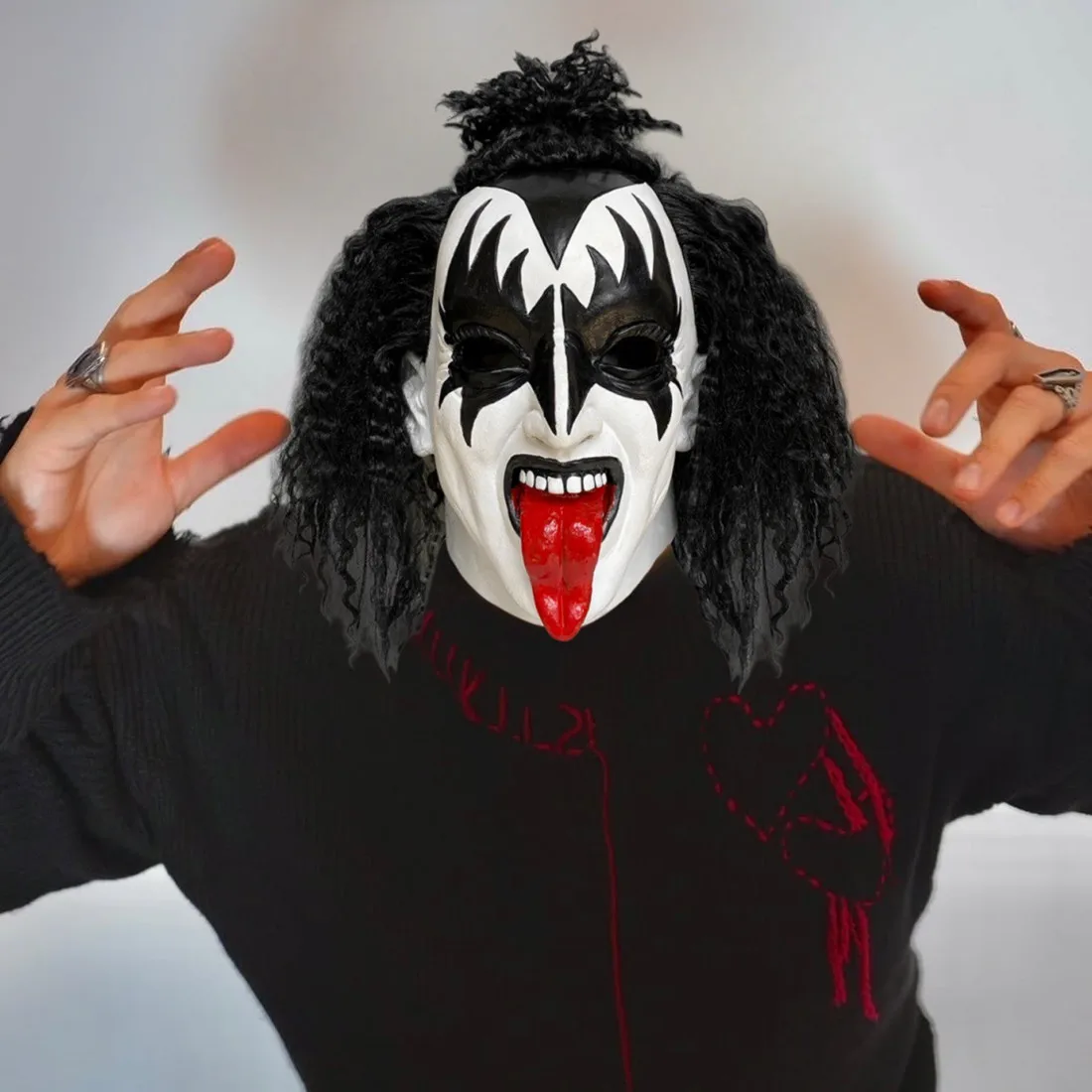 Band-Leitsänger-Maske Kopfbedeckung Halloween Horror Verrückte Musikfestival-Requisiten – Detail 3