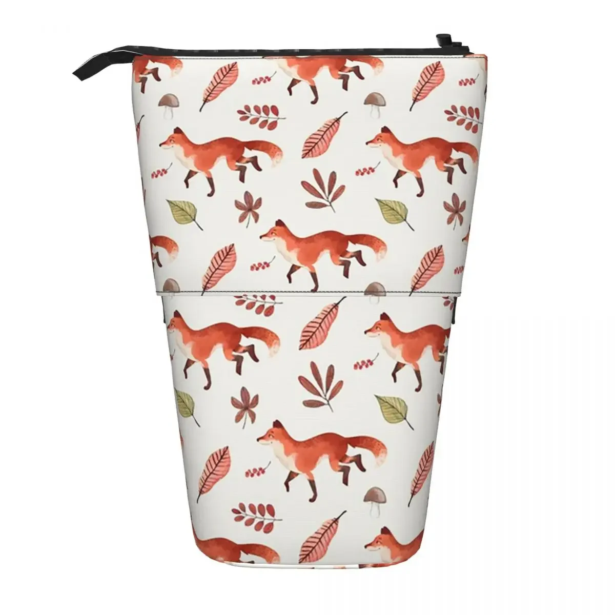 Wendbare Federmäppchen mit Herbstfuchs-Aquarellmuster, Federmäppchen zur Aufbewahrung, Federtasche für Jungen und Mädchen als Geschenk