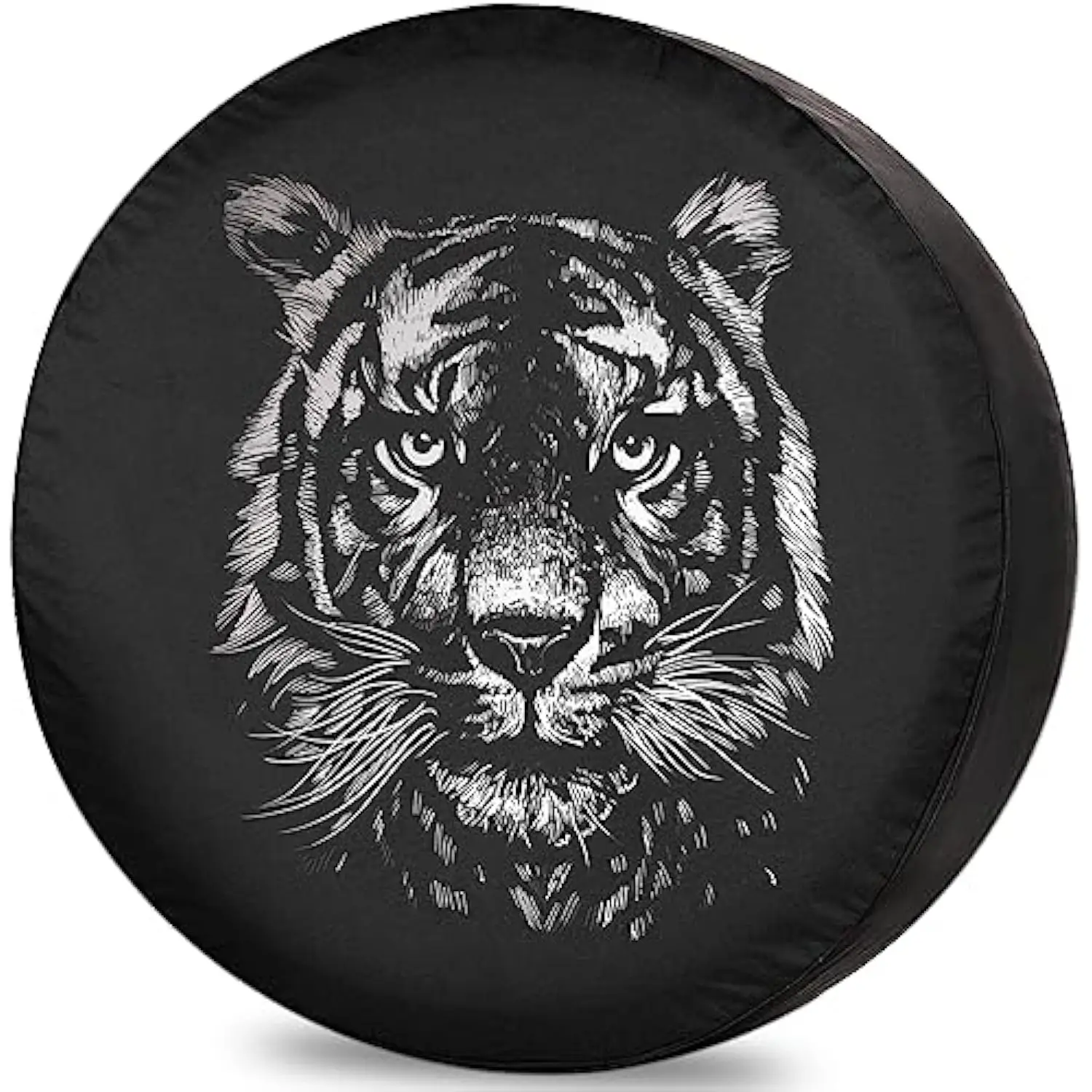 

Чехол для запасного колеса Tiger Face Sketch, прочный водонепроницаемый защитный чехол для колеса прицепа для автофургона