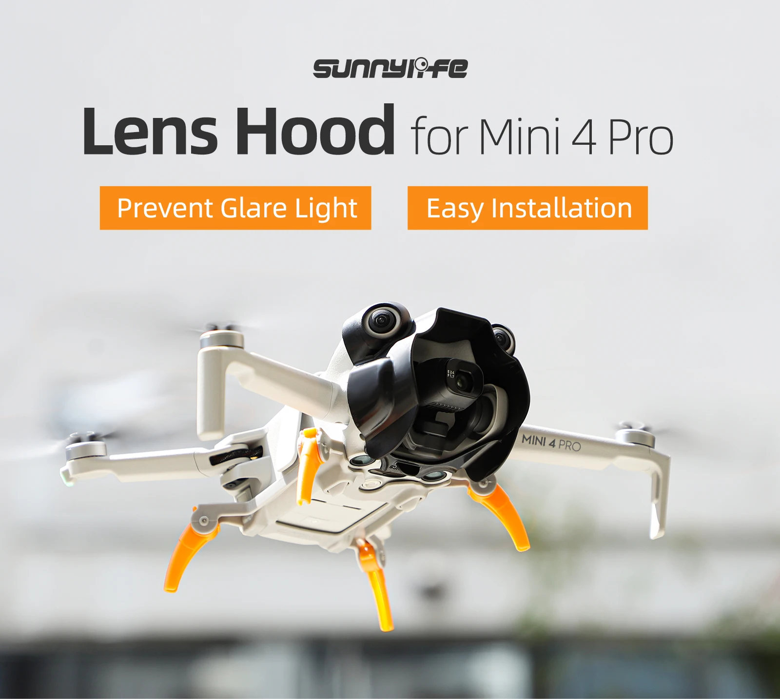 For DJI Mini 4 Pro Lens Hood Gimbal Protection Anti-Glare Lens Sun Cover Accessories Practical And Durable Easy To Use