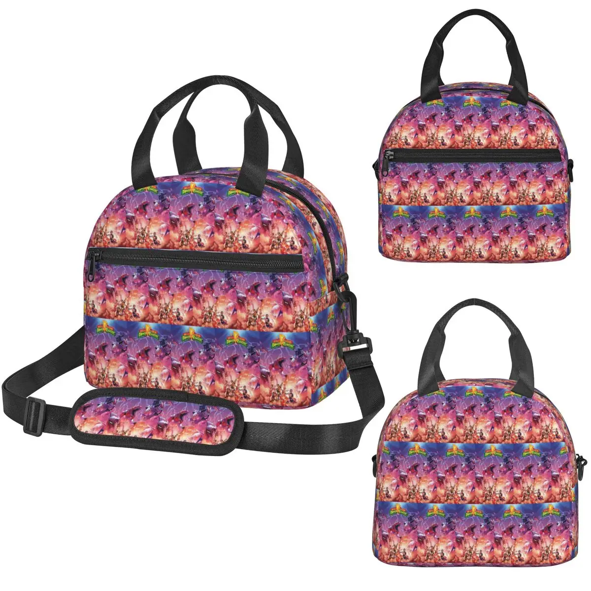 Mighty Morphin Power Ranger Insulated Lunch Bag for Women Office Cooler Thermal Box Tote Leakproof Lunch Boxes