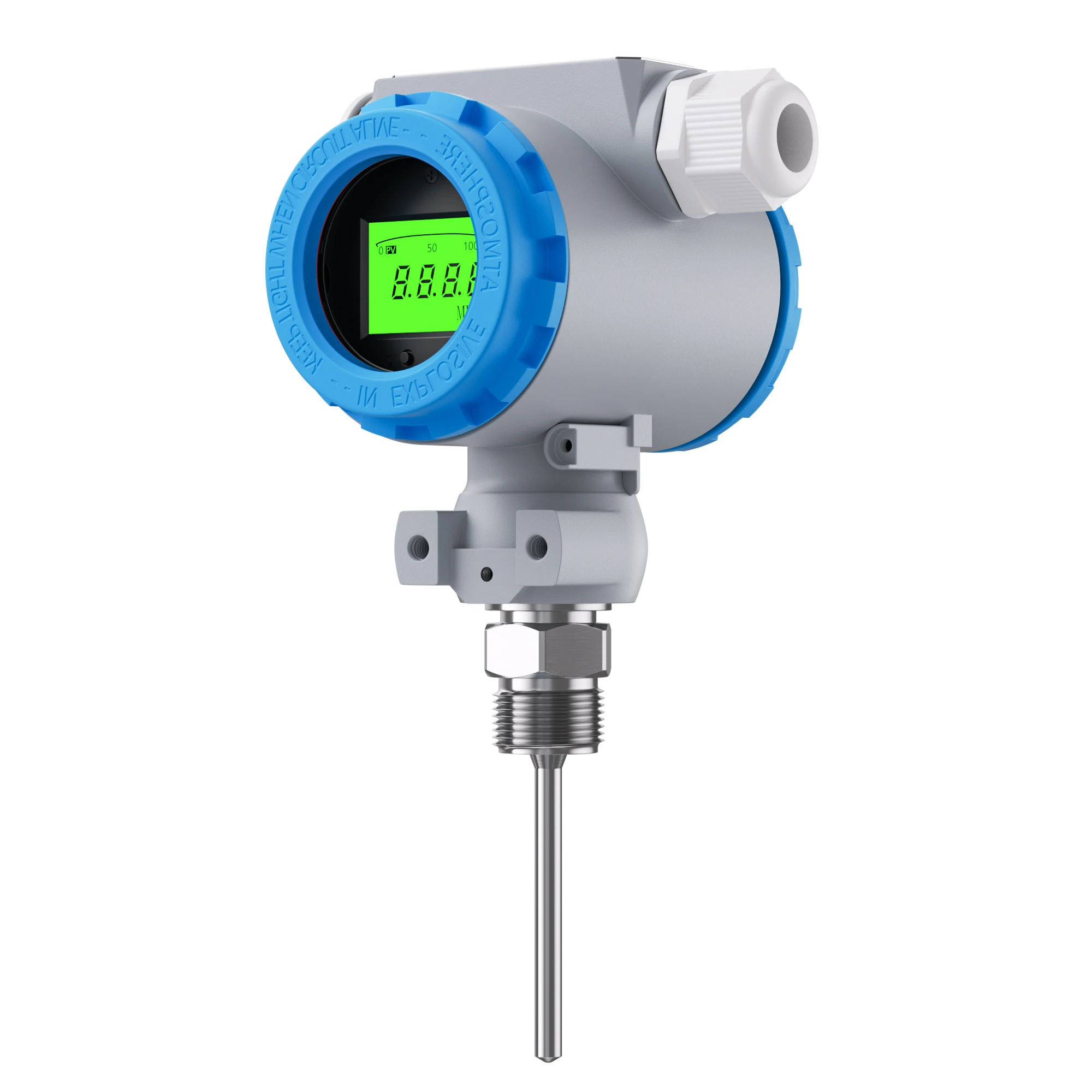 

Pt100 0-250C LCD Temperature Sensor DC 24V 2088 Explosion-proof Temperature Transmitter 4-20mA RS485 2088 Temperature Transducer