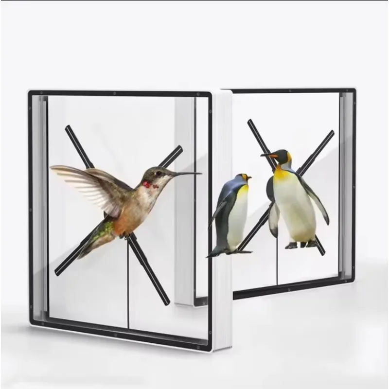 50cm 65cm 80cm Hologram 3D Holographic Screen Projector LED Spin Display Advertising Player Fan With Cover