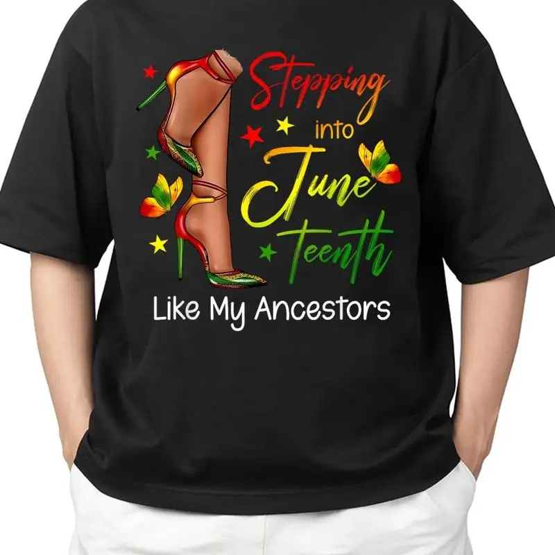 Juneteenth Afro Woman Black Sneakers Men T Shirt Grunge Feel S 4Xl