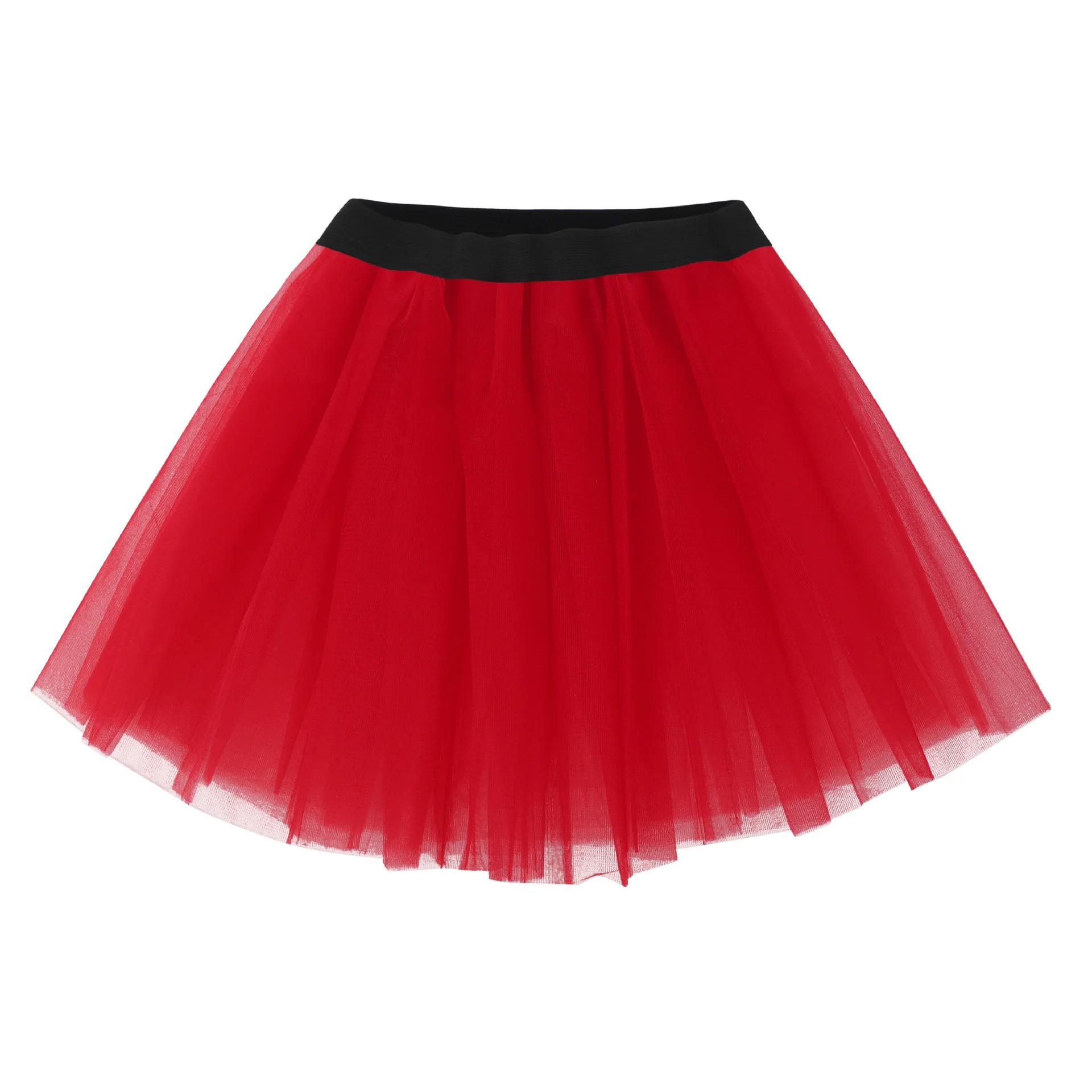 Marathon Running Dress Party New Black Belt Puffy Straight Adult Tutu Skirt