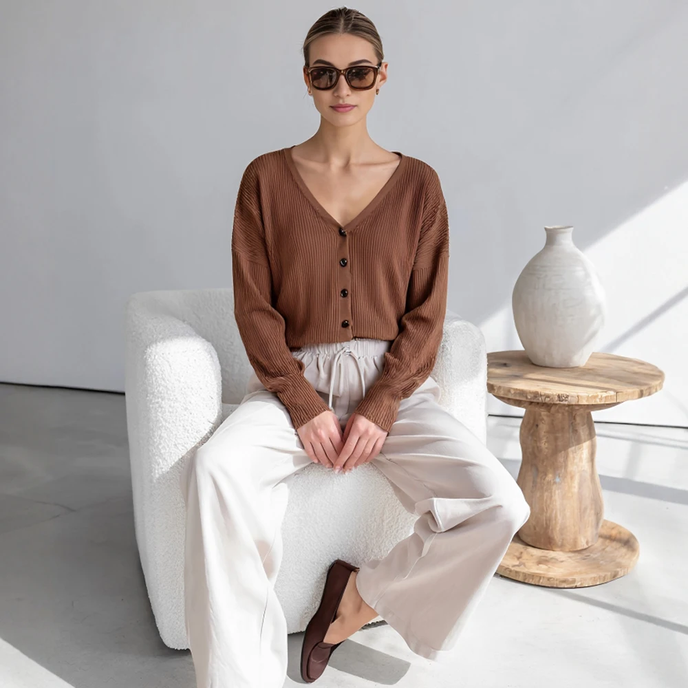 

Повседневное шерстяное пальто с круглым вырезом, осеннее женское модное пальто без украшения