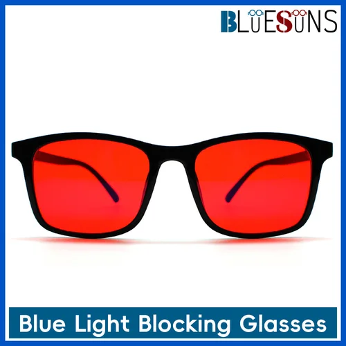 Imagen 2 del producto Nuevas gafas de bloqueo de luz azul con lentes rojas y naranjas para la protección contra la fatiga y diseño de moda para llevar durante los juegos