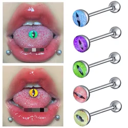 Snake Eye Tongue Piercing Rings for Women Punk Style 316L Stainless Steel Tongue Studs Silver Color Sexy Body Jewelry Wholesale