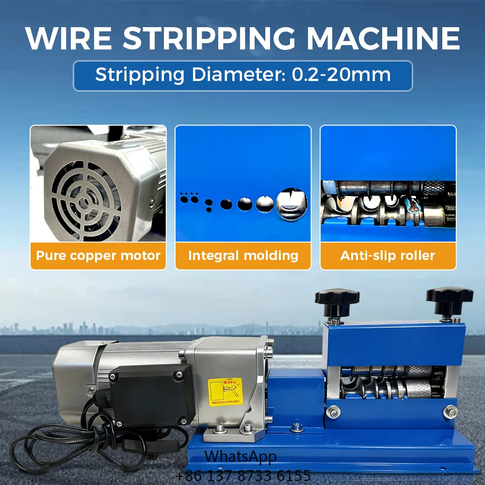 Lansing M20-2 Portable Automatic Scrap Wire Stripping Machine With 0.2mm Special Network Cable Hole 90W Pure Copper Motor