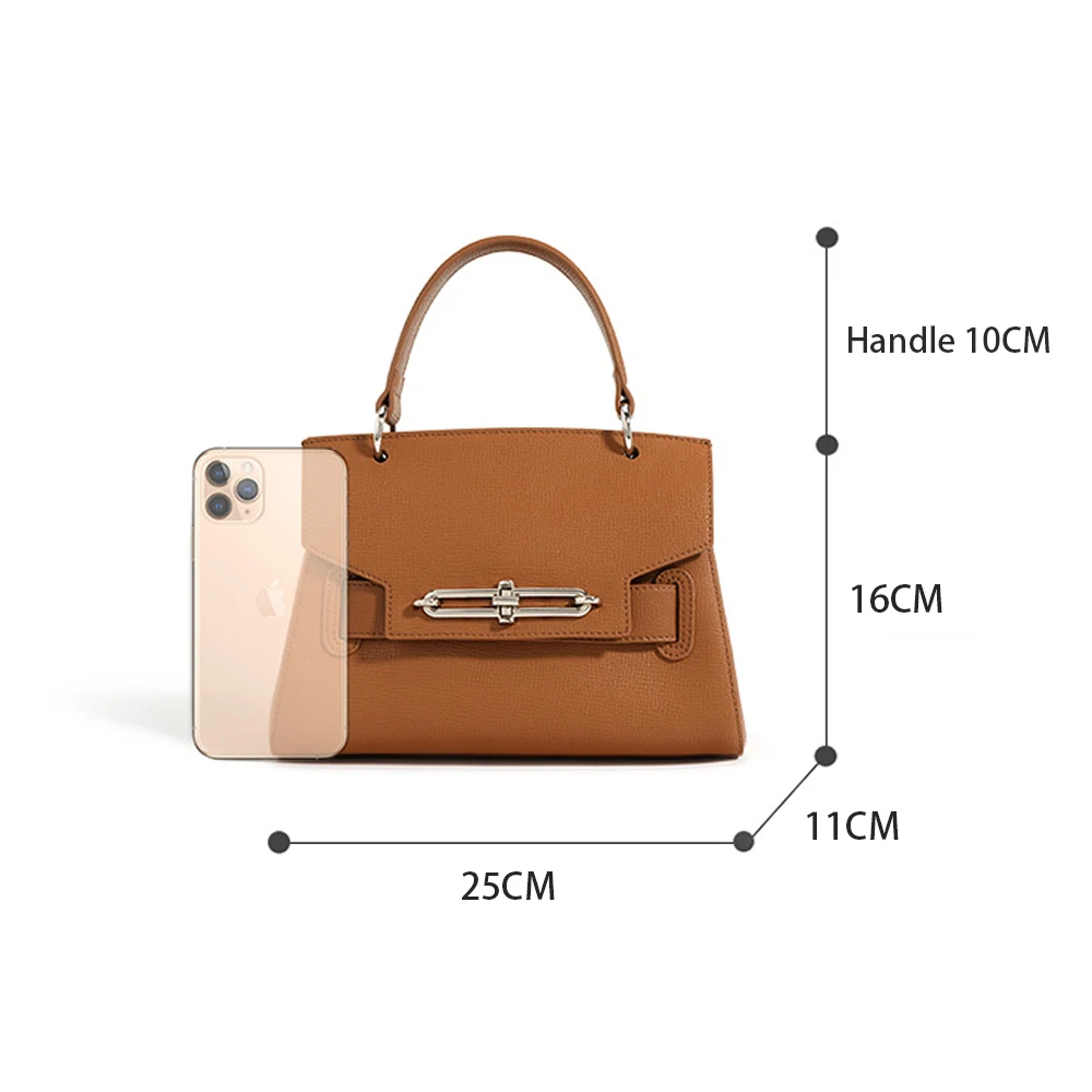 LOUIS LEVANE Simple Design High-end Luxury Handbag For Women Large Capacity Leather Shoulder Hand Bag