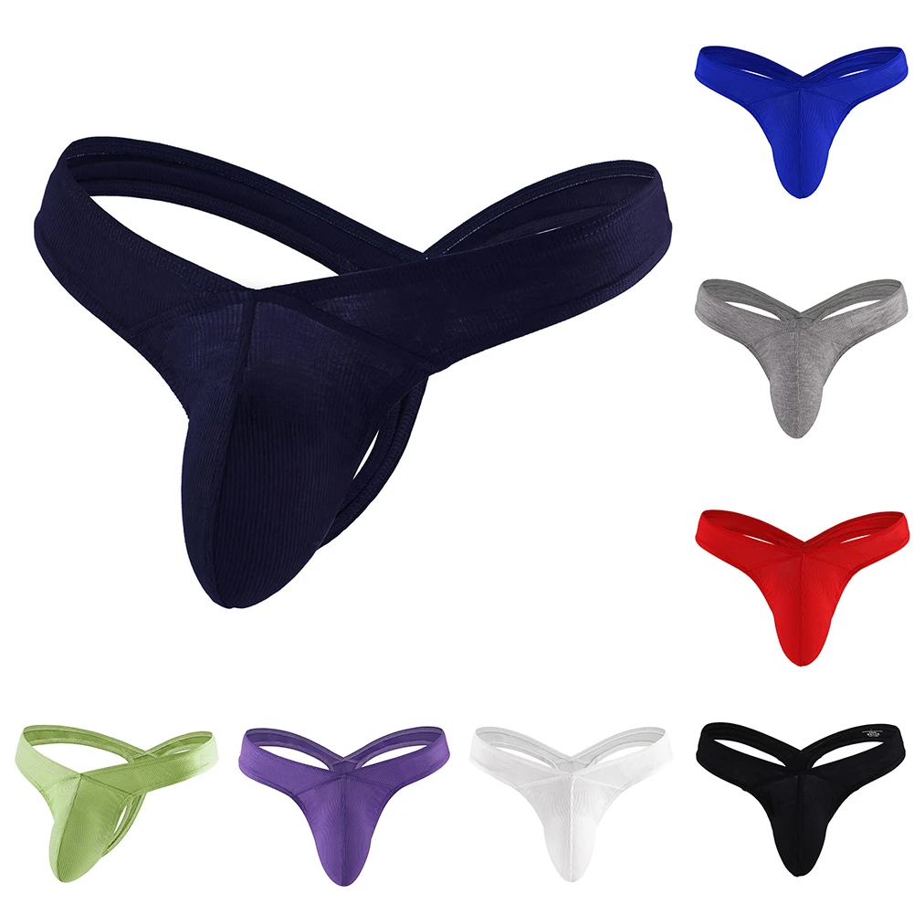 

Мужские сексуальные трусы-стринги с низкой посадкой, спортивное нижнее белье, танга с мешочком, G-стринг, лингери