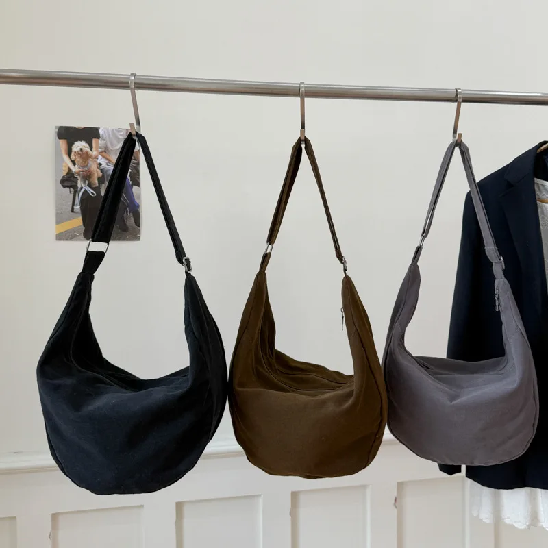 Fashionable Dumpling Bag  New Large-capacity Solid-color Minimalist Crossbody Bag Versatile for Casual Wear  Single-shoulder Bag