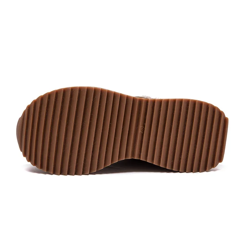 Handmade Retro Cow Leather Women's Winter Lace-Up Shoes