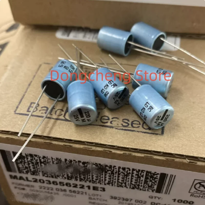 

10 шт./30 шт./50 шт. MAL203656221E3 25V 220UF 036 серия аудиоэлектролитических конденсаторов VISHAY-BC