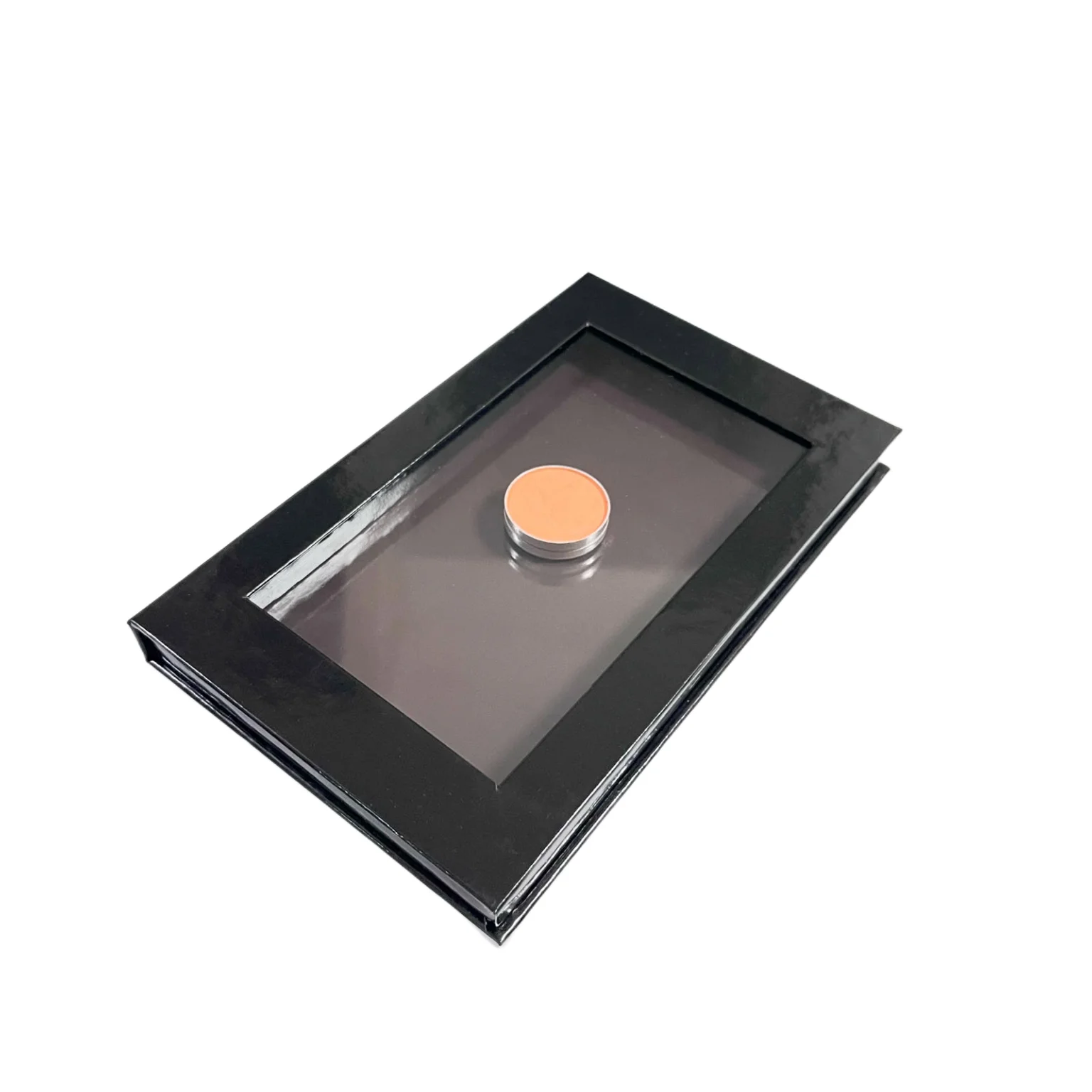 Deeper Black Empty Magnetic Cardboard Eyeshadow Palette With Clear Window