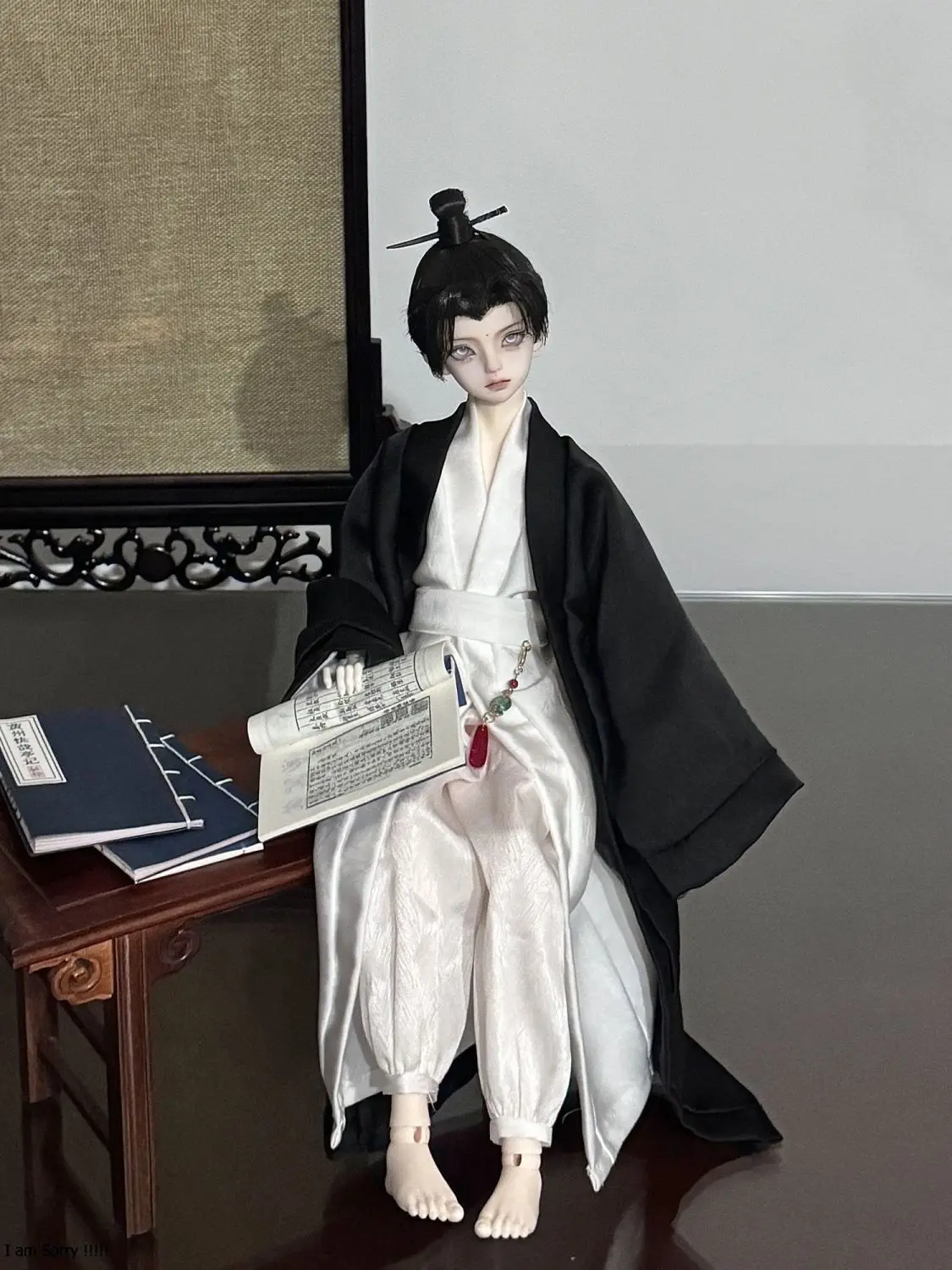 1/4 Puppenkleidung Anzug Hanfu für 40-45 cm Bjd Puppenkleidung Mädchenspielzeug Dress Up Spielhaus Geschenk Modepuppenzubehör, keine Puppe