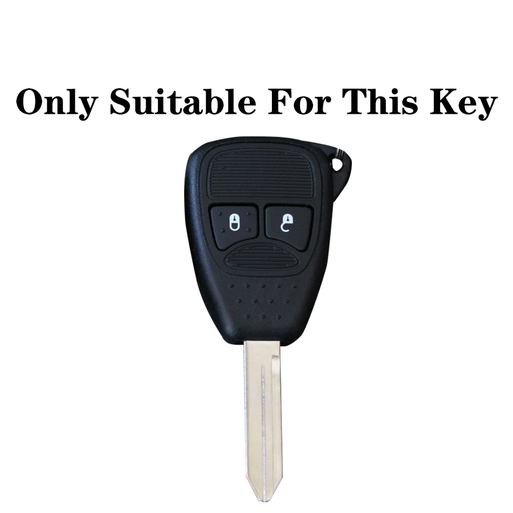 For JEEP Commander Grand Cherokee Liberty Wrangler Compass Patriot 2 Buttons Silicone Car Key Cover Case Skin Protector Keychain