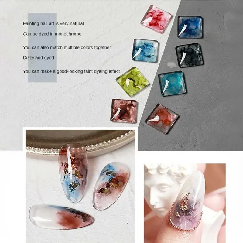 Blooming Nail Polish Marble Nail Ink Tint Gel Watercolor Ink Nail Art Blossom Gel Polish Semi Permanent Soak Off UV Gel Varnish