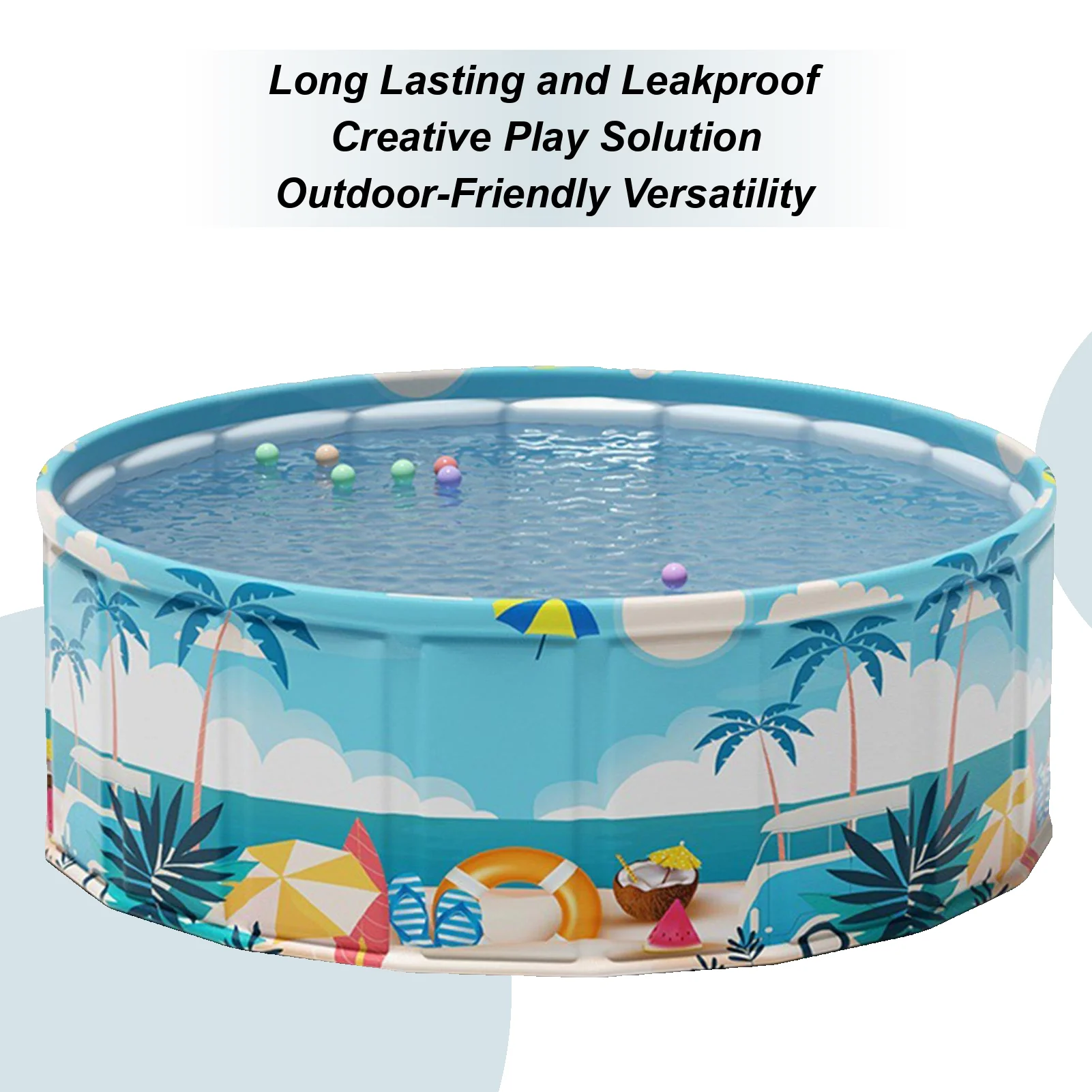 

Fold Up Pool Foldable Wading Pool For Backyard Quick Setup Children Outdoor Fun Pets Bath Tub For Lawn Yard Patio Entertainment