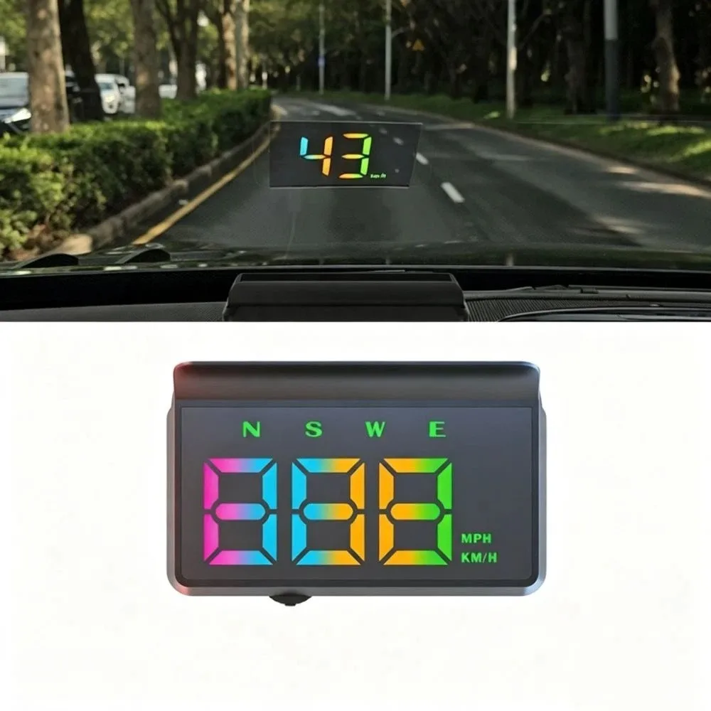 HUD Car Head Up Display Portable Plastic Digital Speedometer Universal KMH/MPH Detector Windshield Projector Speed Meter