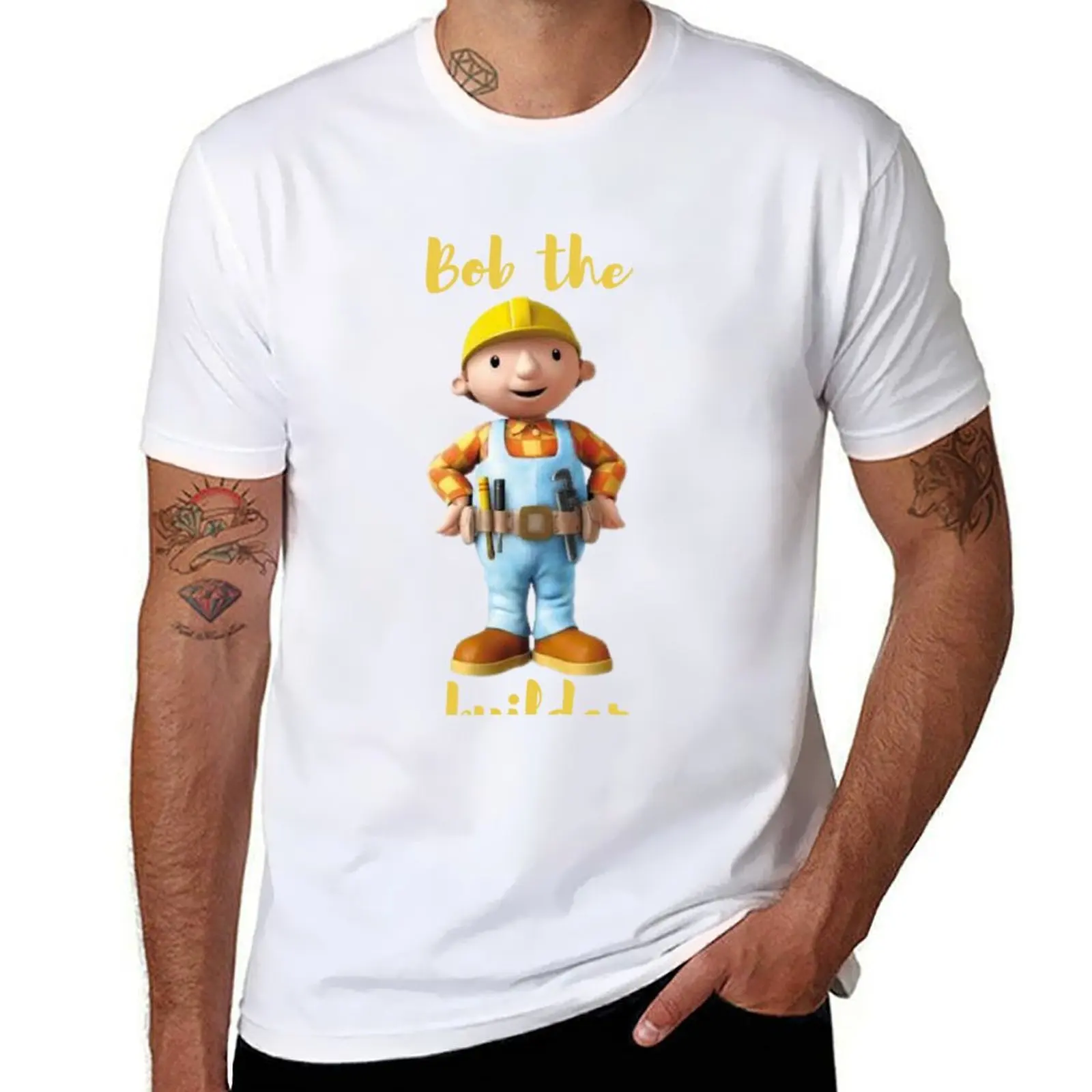 

Bob the builder T-Shirt anime tshirt t shirts for man cotton soft T-Shirt