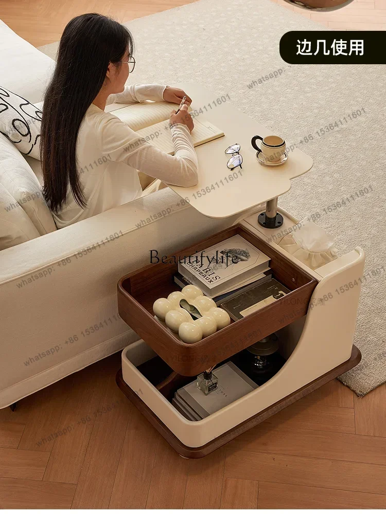 xx4 Trolley Portable Coffee Table Small Apartment Living Room Home Modern Multi-Functional Adjustable Small Table
