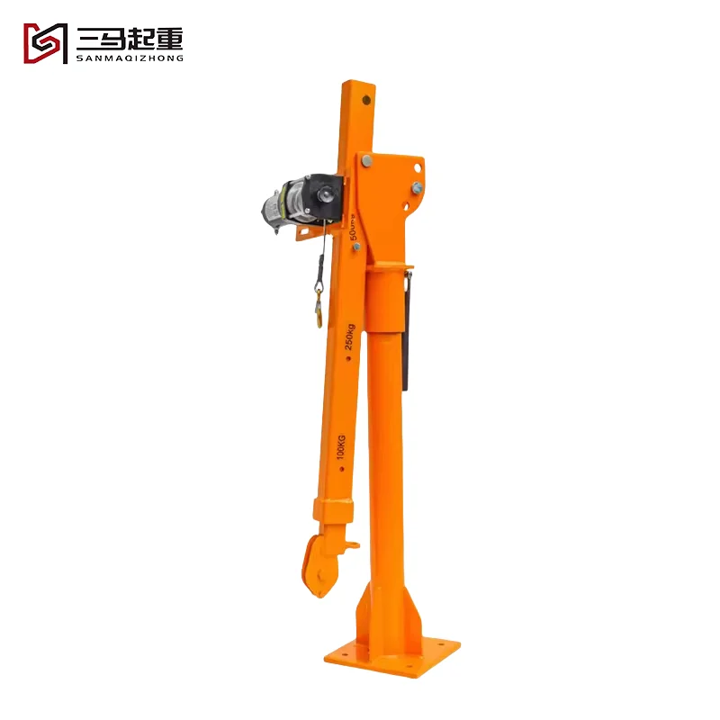 China Manufacture Customizable Mini Crane for Pickup Truck 1Ton Small Crane for Sale