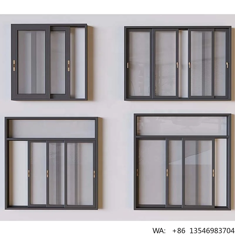 

Commercial Grade Storefront Soundproof Thermal Break Large Tempered Glass Window Frame Door for Shopping Malls Apartment