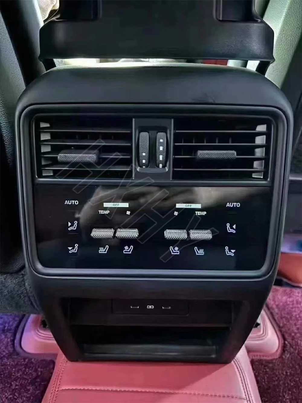 Car Digital Console Rear AC Panel Full Touch 2026 Style Multimedia Player Control For Porsche Cayenne 2018-2025